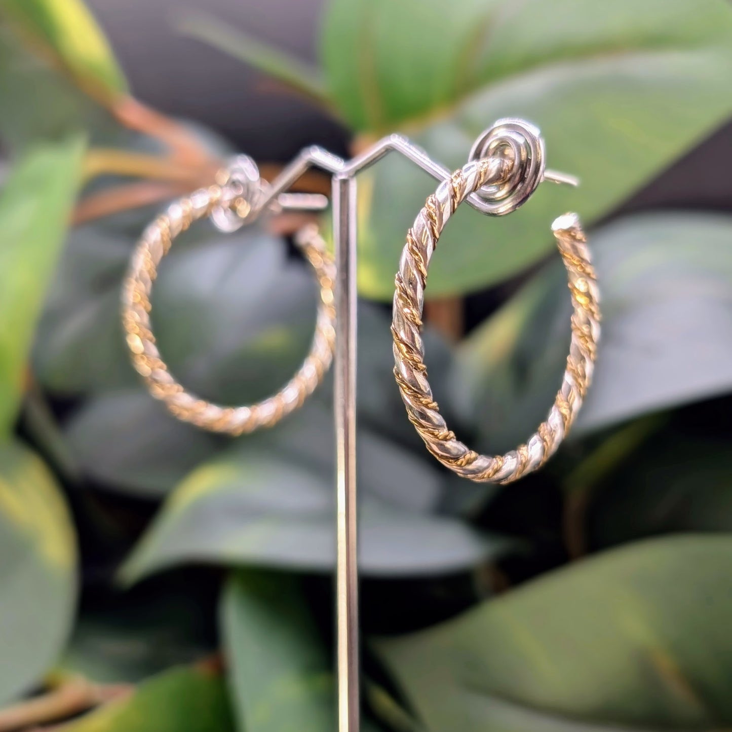 Gold and Silver Hoops