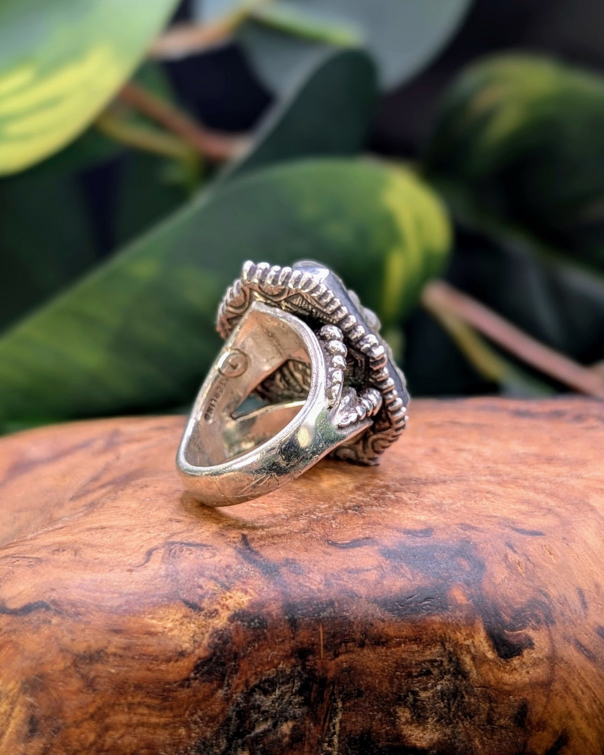 Carved Glass Ring