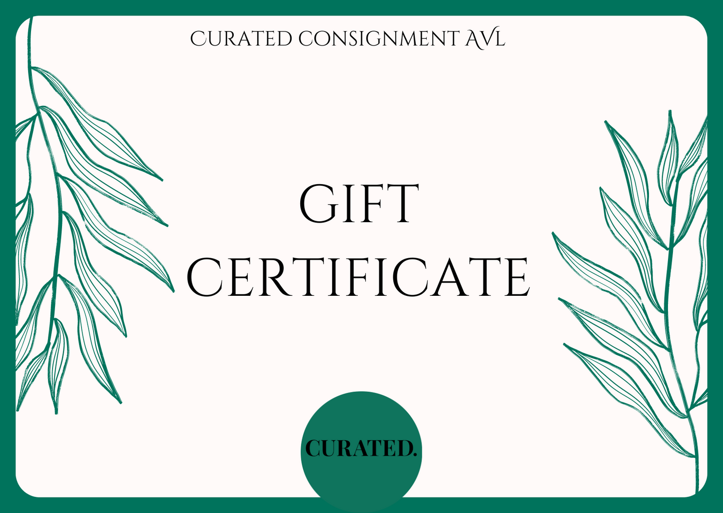 Curated Consignment AVL Gift Certificate