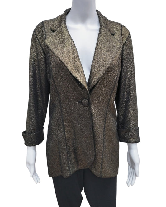 Eva Varro Gold Cardigan Size L