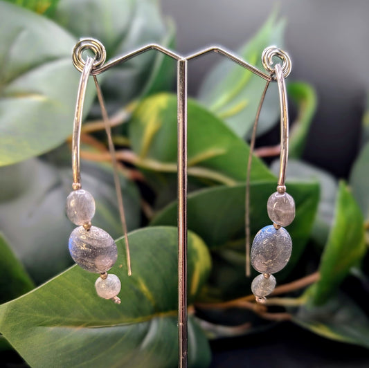 Long Labradorite Earrings