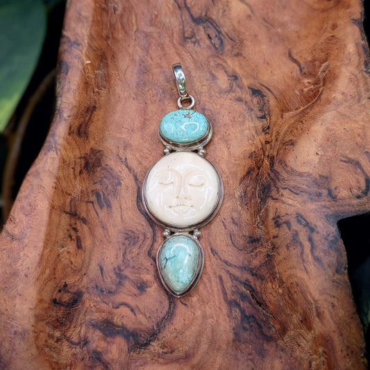 Celestial Moon Faced Pendant