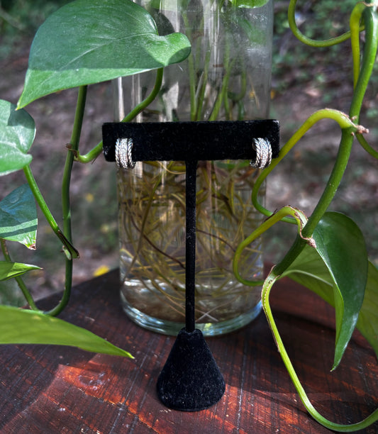 David Yurman Pave Collection Small Huggie Hoop Earrings