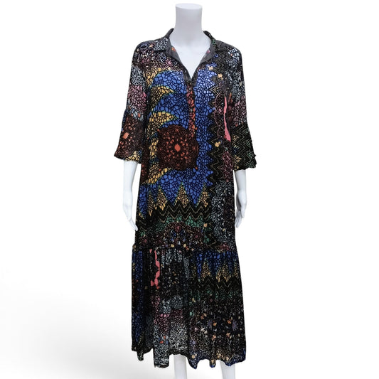 Johnny Was Long Multicolor Dress
