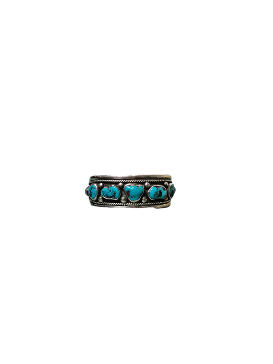 RARE Kingman Turquoise 925 cuff William singer - Navajo