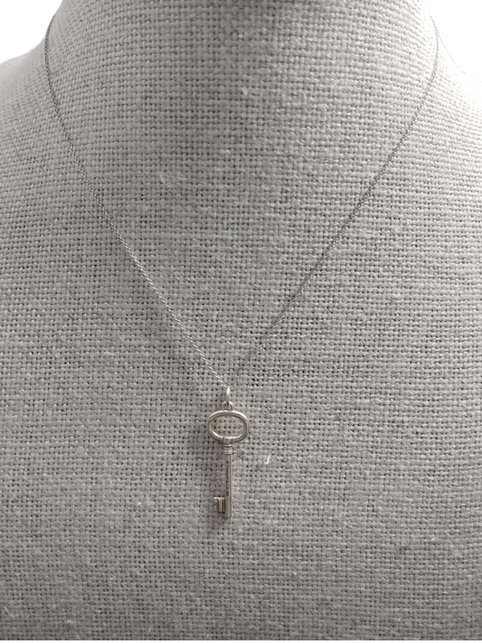 Tiffany & Co Key Necklace - Sterling Silver