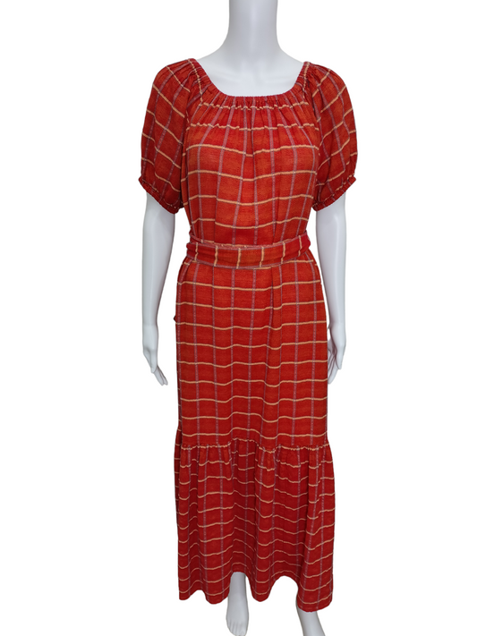 Ace & Jig Orange Plaid Dress