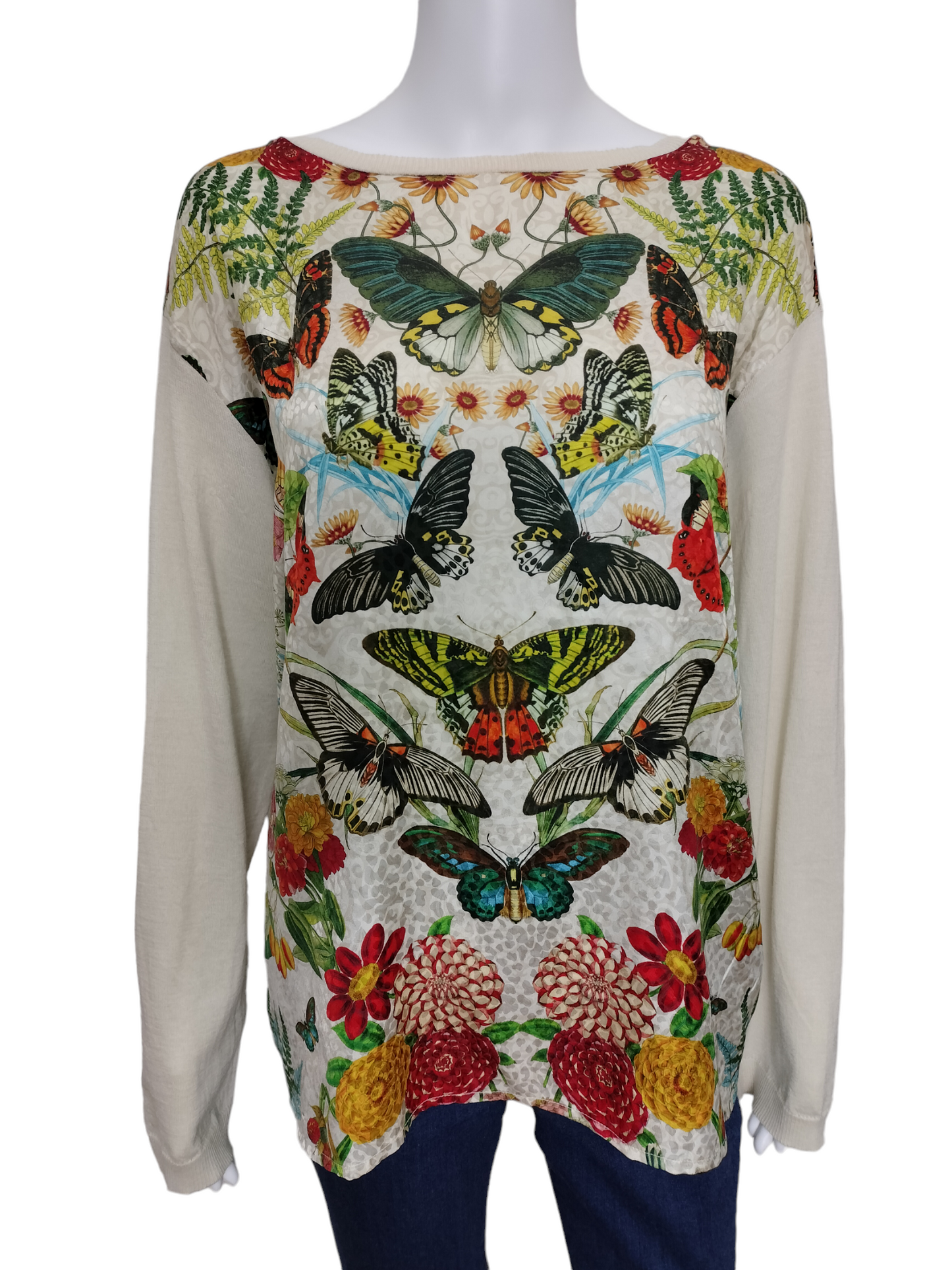 Johnny Was Butterfly Top in Cashmere/ Silk Size M