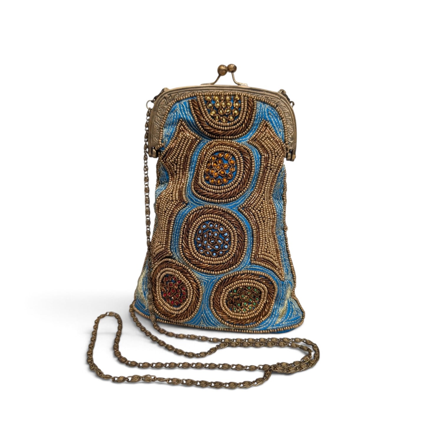 David Jeffery Small Beaded Crossbody Clutch