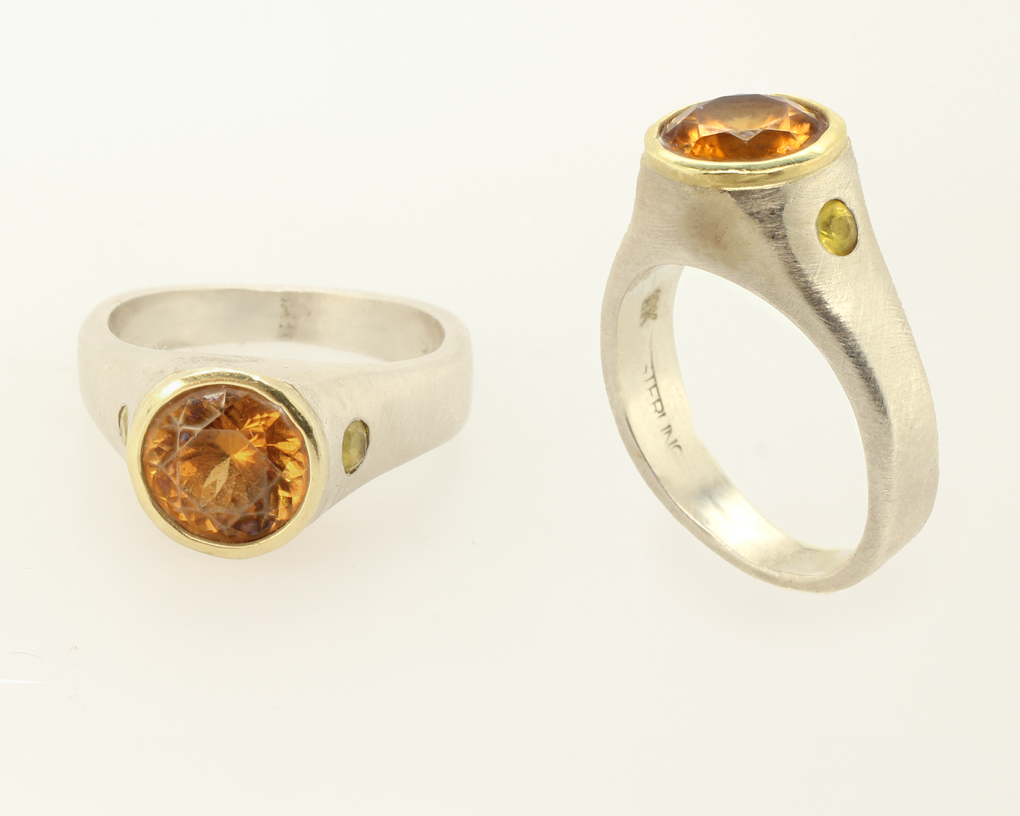 Jennifer Jenkins Two Tone Zircon Stone w/ Yellow Stone accents - Approx. Sz 6.5