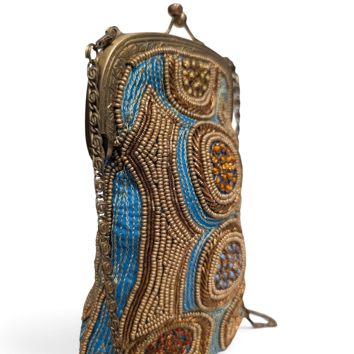 David Jeffery Small Beaded Crossbody Clutch
